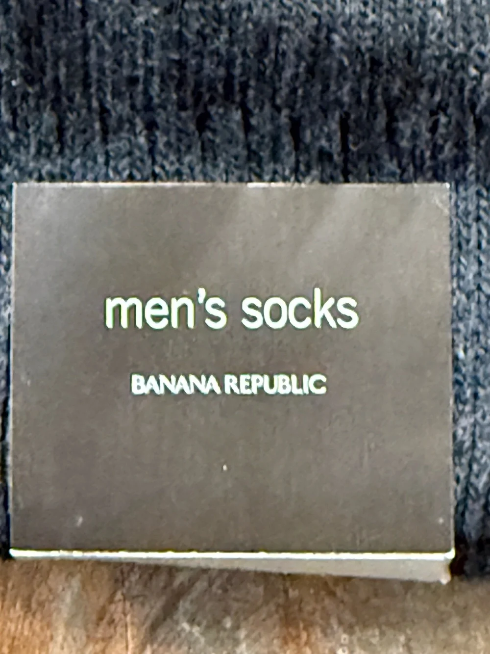 Banana Republic Men’s Size 10-13 Charcoal Cotton Blend Ribbed Crew Socks NWT